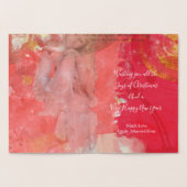 Vreugde aan de wereld Kerstmis Carol Names Angel Folie Kaarten (Binnen)