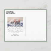 Vreugde aan de wereld Kerstmis Carol Sage Groene F Feestdagenkaart (Achterkant)