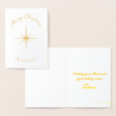 Vreugde aan de wereld Kerstmis Foto Groet Folie Kaarten (Display)