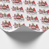 Vreugde aan de Wereld Kerstmis Gnomen Cadeaupapier (Hoek)