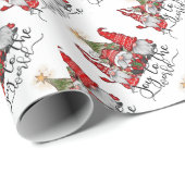 Vreugde aan de Wereld Kerstmis Gnomen Cadeaupapier (Rol Hoek)