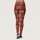 Vreugde aan de wereld Kerstmis Pug Santa Leggings (Achterkant)