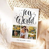 Vreugde aan de Wereld Minimalistische Kerstmis Bud Feestdagenkaart