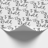 Vreugde aan de Wereld Moderne Kerstmis Typografie Cadeaupapier (Hoek)