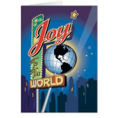 Vreugde aan de Wereld Neon teken Retro Kerstmis Ka (Voorkant)