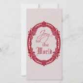 Vreugde aan de wereld plat kerst Wenskaart Bedankkaart (Voorkant)