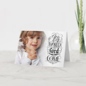 Vreugde aan de wereld Religieus Christelijk Kerstf Feestdagen Kaart (Voorkant)