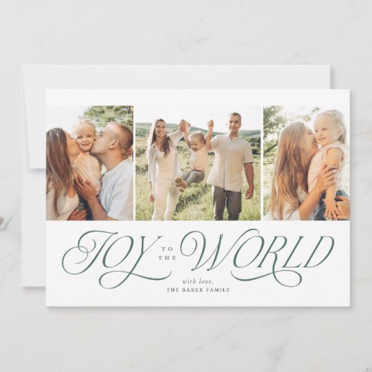 Vreugde aan de Wereld Religieuze Kerst Kaarten (Voorkant)