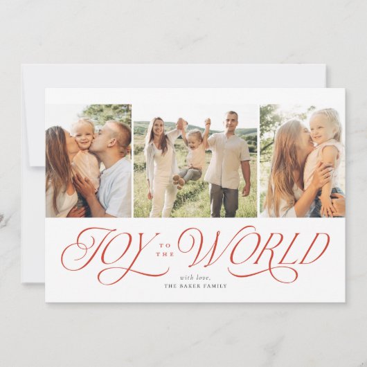 Vreugde aan de Wereld Religieuze Kerst Kaarten (Voorkant)