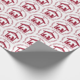 Vreugde aan de Wereld Rode Kerst Cadeaupapier