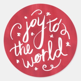 Vreugde aan de Wereld Rode Vakantie Ronde Sticker