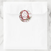 Vreugde aan de wereld ronde sticker (Tas)