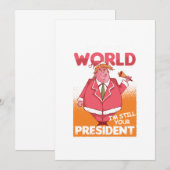 Vreugde Aan De Wereld Trump Kerstman Nieuwjaar Chr Kaart (Voorkant / Achterkant)