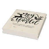 Vreugde aan de Wereld, Vrolijk Kerstmis Familie Gr Rubberstempel (Stempel)