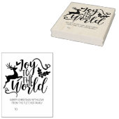 Vreugde aan de Wereld, Vrolijk Kerstmis Familie Gr Rubberstempel (Gestempeld)