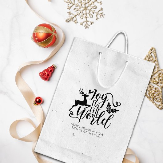 Vreugde aan de Wereld, Vrolijk Kerstmis Familie Gr Rubberstempel