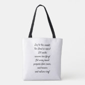 Vreugde aan de Wereldzak Tote Bag (Achterkant)