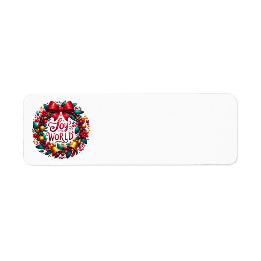 Vreugde aan de World Wreath Adresetiketten Etiket (Voorkant)