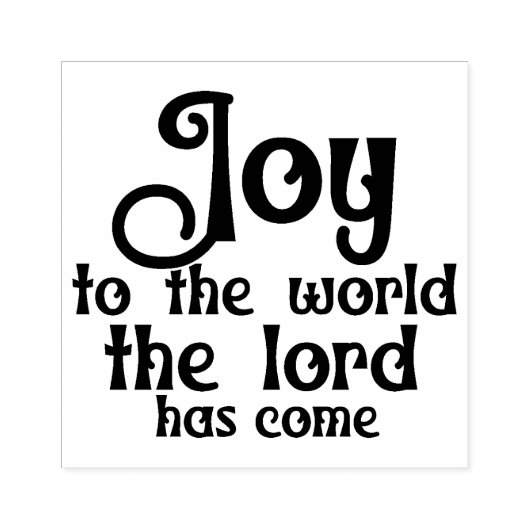 Vreugde aan het hout van de Wereld Kerstmisvierkan Rubberstempel (Afrduk)