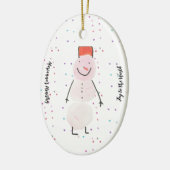 Vreugde aan het Wereld Sneeuwman Ornament (Links)