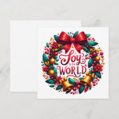 Vreugde aan het World Wreath Wenskaart Feestdagenkaart (Voorkant / Achterkant)