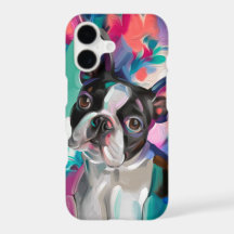 'Vreugde' Boston Terrier-hondenkunst telefoonhoesj