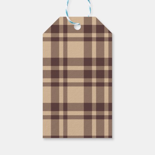 Vreugde Bruin Rustiek Religieus Kerstmis Cadeaulabel (Achterkant)