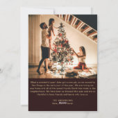 Vreugde Bruin Rustiek Religieus Kerstmis Feestdagenkaart (Achterkant)