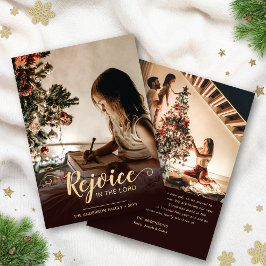 Vreugde Bruin Rustiek Religieus Kerstmis Feestdagenkaart