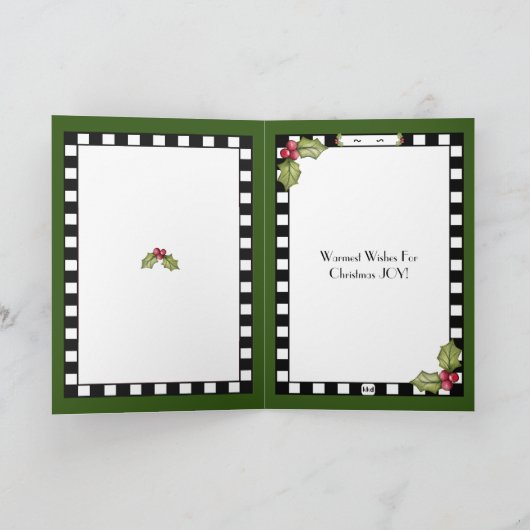 Vreugde! Buffel Plaid Angel Kaart (Binnen)