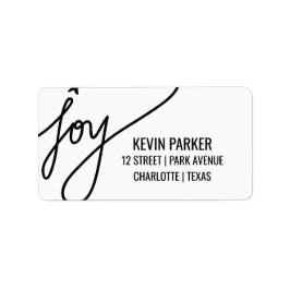 Vreugde Casual Zwart Typografie Vakantie Etiket