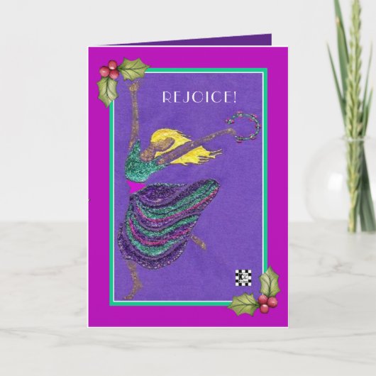 Vreugde Danser Kerstkaart Kaart (Voorkant)