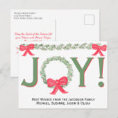 Vreugde! Eenvoudige Waterverf krans & Garland met  Feestdagenkaart (Voorkant / Achterkant)