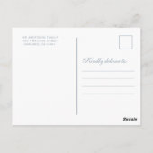 VREUGDE | Elegant gebladerte Baby fotovakantie Briefkaart (Achterkant)