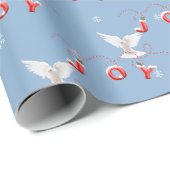 Vreugde en duif met sneeuwvlokken cadeaupapier (Rol Hoek)