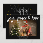 Vreugde en liefde | Foto | Kerstmis Feestdagenkaart (Voorkant / Achterkant)