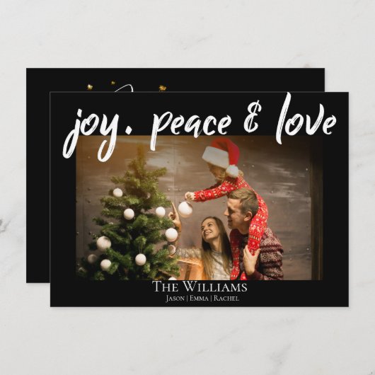 Vreugde en liefde | Foto | Kerstmis Feestdagenkaart (Voorkant / Achterkant)
