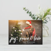 Vreugde en Liefde | Foto | Kerstmis Feestdagenkaart (Staand voorkant)