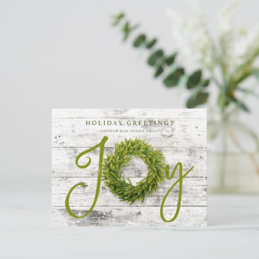 Vreugde en Pine | Vakantie groeten Feestdagenkaart (Staand voorkant)