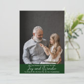 Vreugde en verwondering met kleinkinderen feestdagenkaart (Staand voorkant)