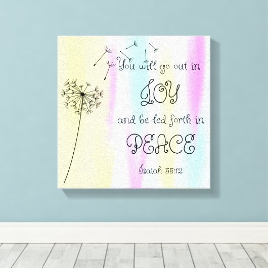 Vreugde en Vrede Wandkunst Canvas Afdruk (Insitu (Houten vloer))