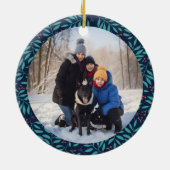 Vreugde Familie Foto Kerstmis Keramisch Ornament (Achterkant)