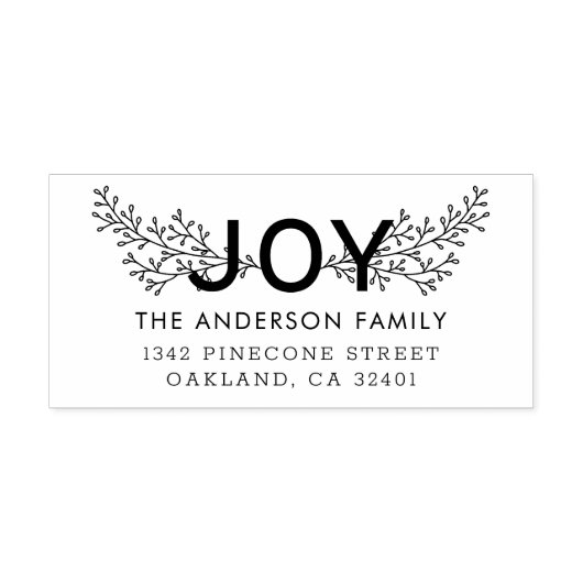 VREUGDE | Foliage Vakantie retour adres Zelfinktende Stempel (Design)