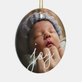 Vreugde Foto Aangepaste Kerst Ornament (Rechts)