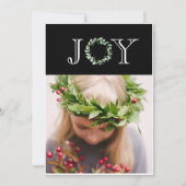 Vreugde Foto Elegant Kerstmis Gepersonaliseerd Feestdagenkaart (Voorkant)