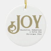 Vreugde Foto Kerstmis Gepersonaliseerd Keramisch Ornament (Voorkant)
