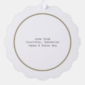 Vreugde Foto Kerstmis Gepersonaliseerd Ornament Kaart (Achterkant)