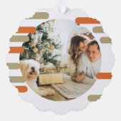Vreugde Foto Kerstmis Gepersonaliseerd Ornament Kaart (Achterkant)