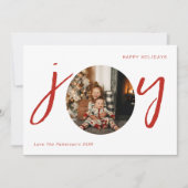 Vreugde Fotoscript Gelukkig Feestdagenkaart (Voorkant)