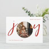 Vreugde Fotoscript Gelukkig Feestdagenkaart (Staand voorkant)